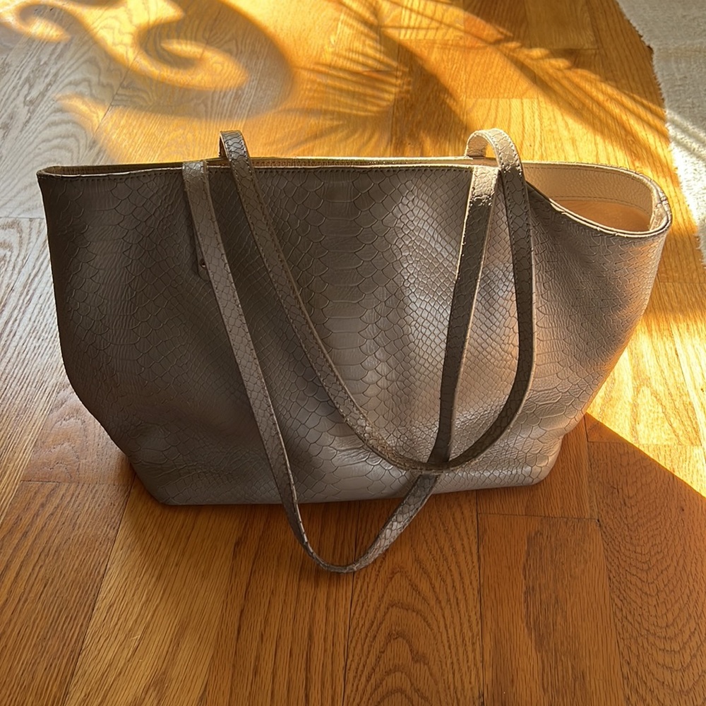 Gigi New York Grey Python Embossed Previously Ado… - image 7